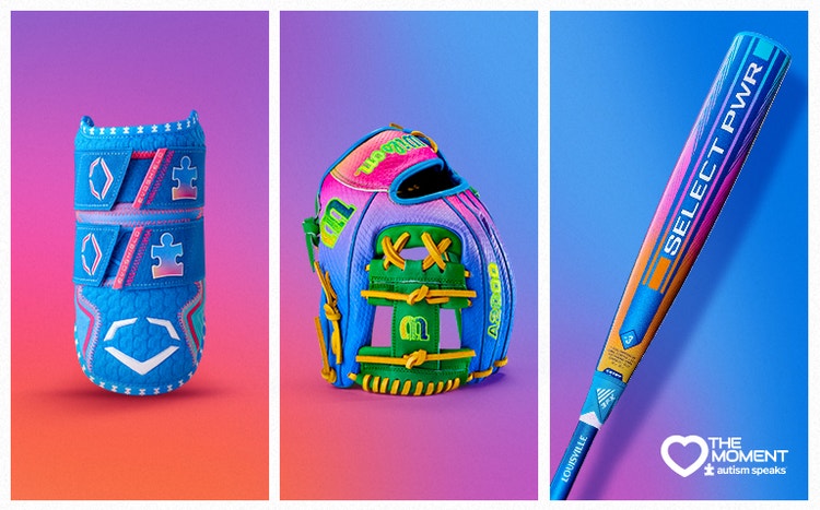Love the Moment Autism Speaks Baseball Collection - EvoShield, Wilson Sporting Goods and Louisville Slugger