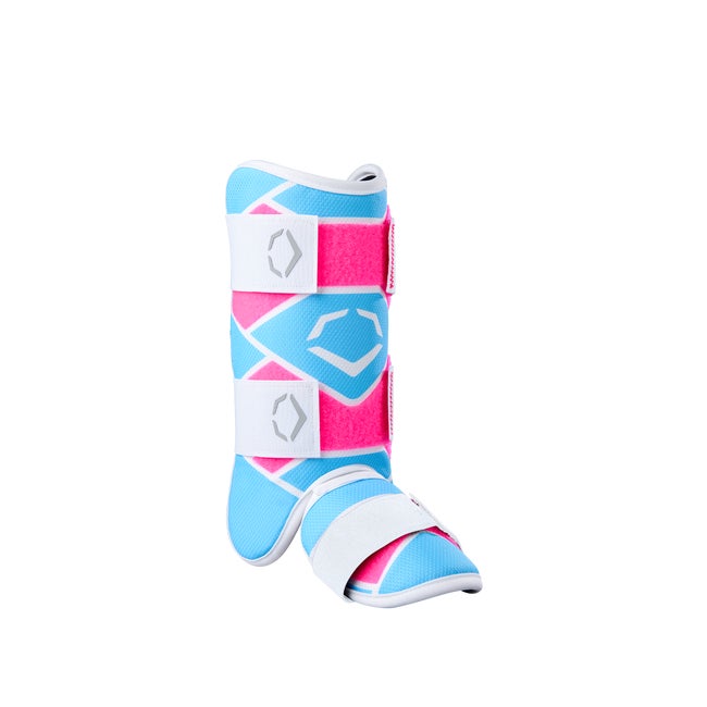 EvoShield Youth Pro-SRZ 2.0 Batter's Leg Guard, Pink/Blue