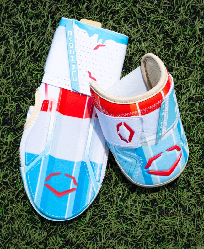 X-SRZ™ Red, White & Ice Batter's Elbow Guard | EvoShield