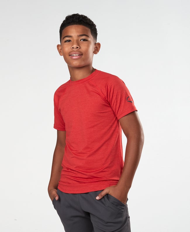 EvoShield Youth Pro Team Training T-Shirt 2.0 | Red | Size: Youth Large | Polyester