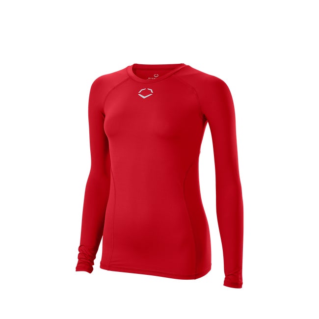 EvoShield Women's Cooling Long Sleeve T-Shirt | Red | Size: XS