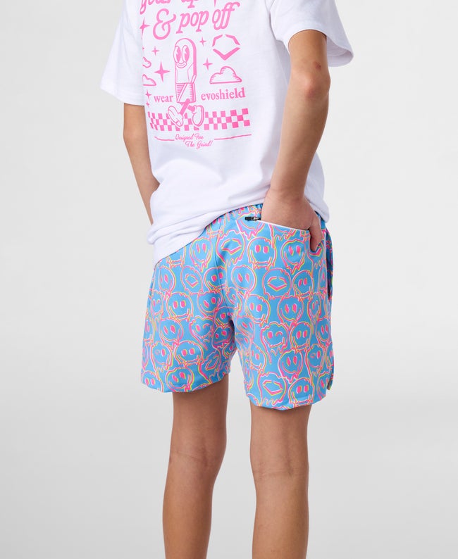 Youth Happy Melt Victory Blue Woven Shorts | EvoShield