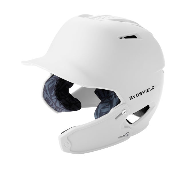 EvoShield XVT 2.0 Matte Baseball Batting Helmet w/ Jawguard, Men's, Medium/Large, Team White