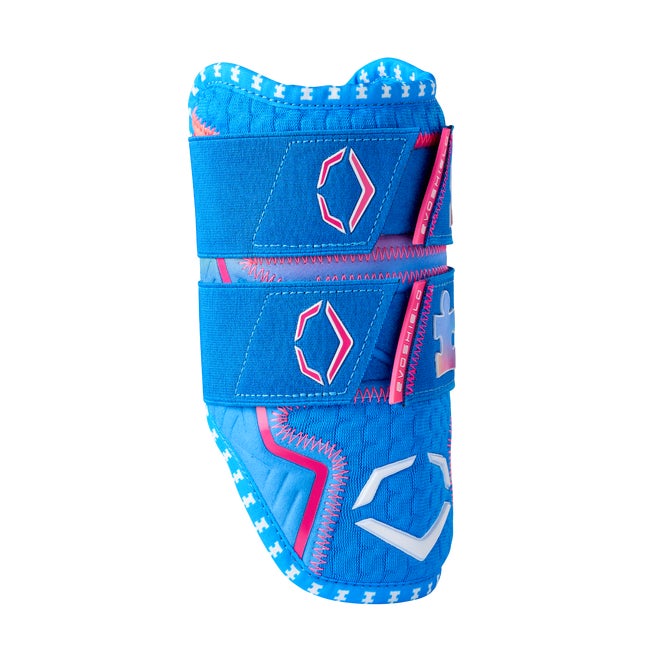 EvoShield Pro-SRZ 2.0 Limited Double Strap Batter's Elbow Guard, Men's, Small, Royal/Pink/White