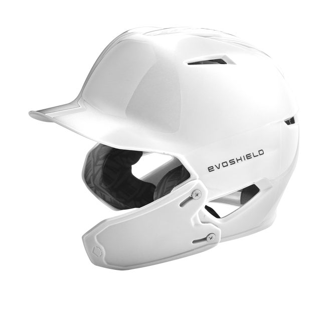 EvoShield XVT 2.0 Gloss Baseball Batting Helmet w/ Jawguard, Boys', XS, Team White