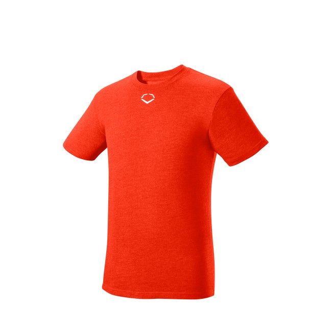 EvoShield Men's Heather Short Sleeve T-Shirt | Orange | Size: Large | Cotton
