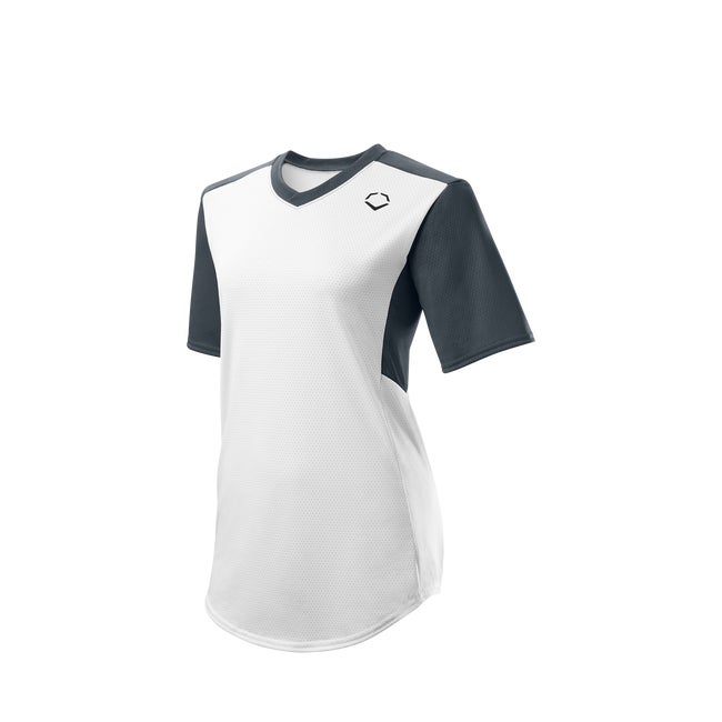 EvoShield Girl's E810 V-Neck Pullover Jersey | Grey | Size: Small | Mesh
