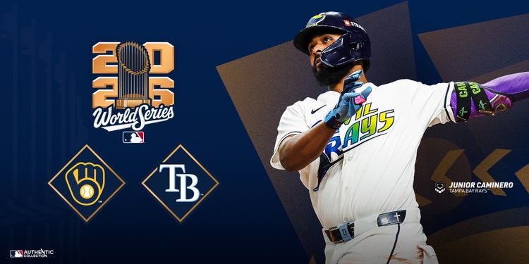2026 MLB World Series - Milwaukee Brewers + Tampa Bay Rays - Junionr Caminero Tampa Bay Rays