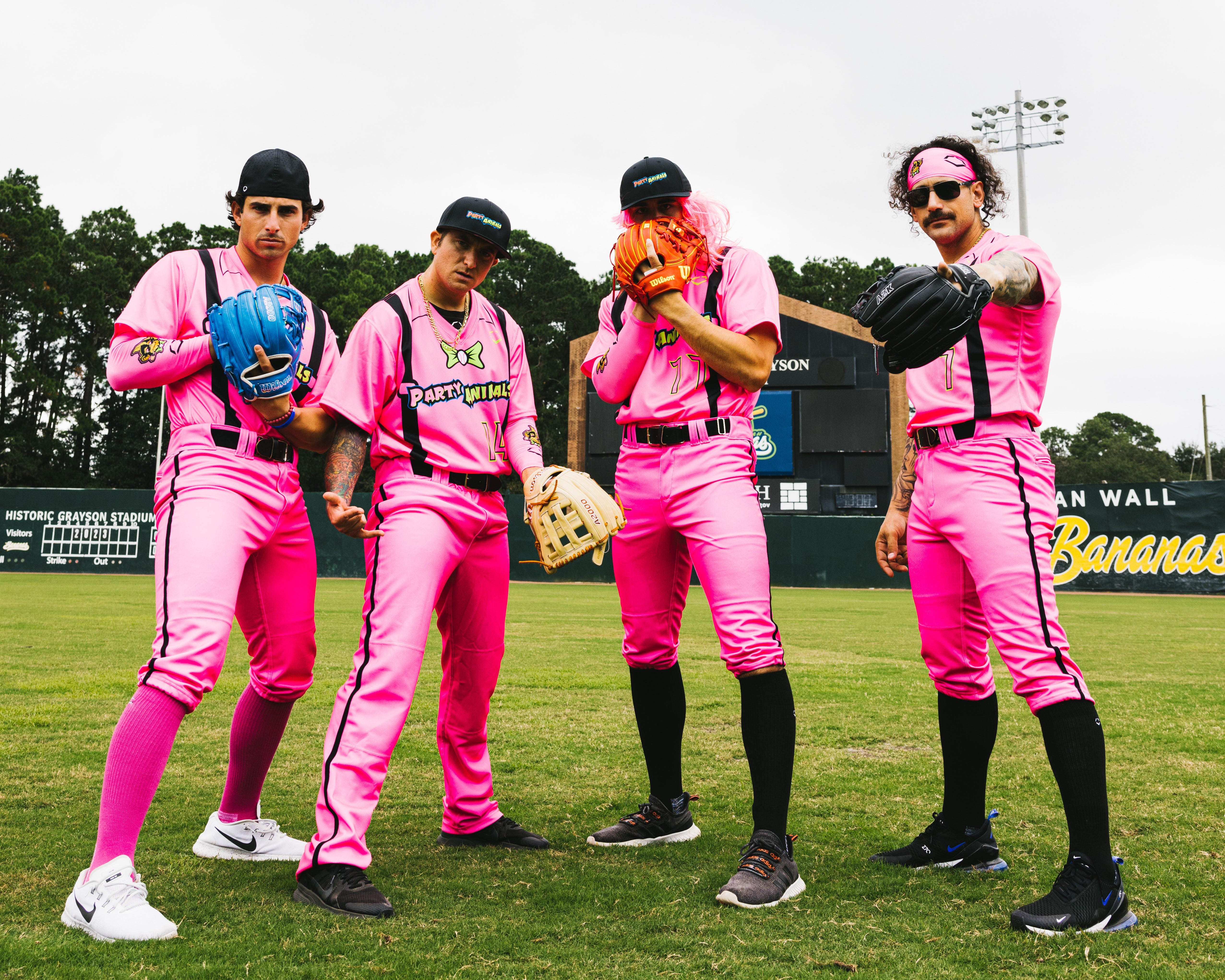 baseball pink catchers gear